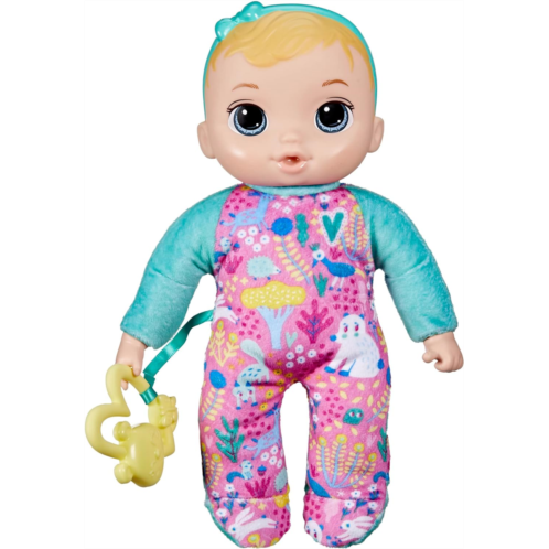Baby Alive Soft ‘n Cute Doll, Blonde Hair, 11-Inch First Baby Doll Toy, Washable Soft Doll, Toddlers Kids 18 Months and Up, Teether Accessory