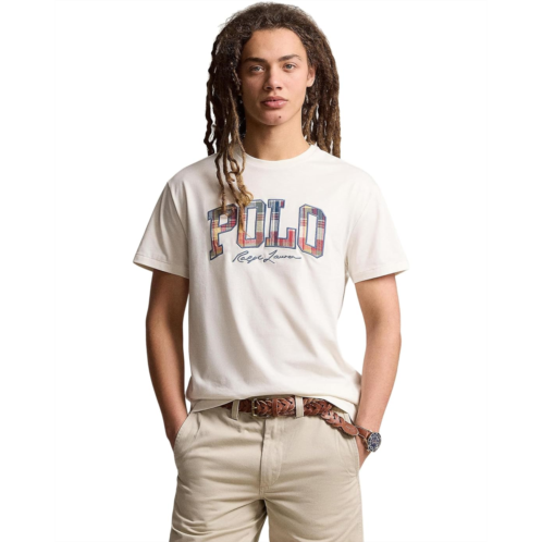 Mens Polo Ralph Lauren Classic Fit Plaid-Logo Jersey T-Shirt