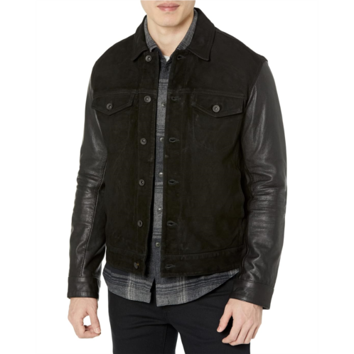 John Varvatos Rex Trucker - Modern Trucker Jacket, Shank Closure L1448Y4