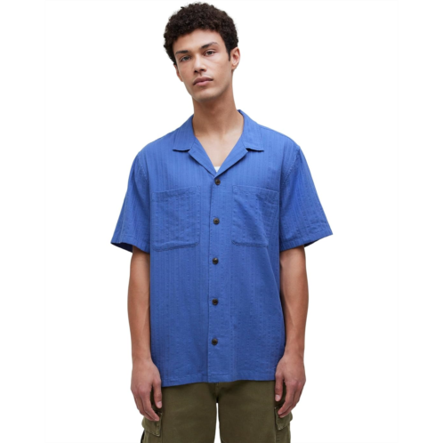 Mens Madewell Easy Short-Sleeve Shirt in Stripe