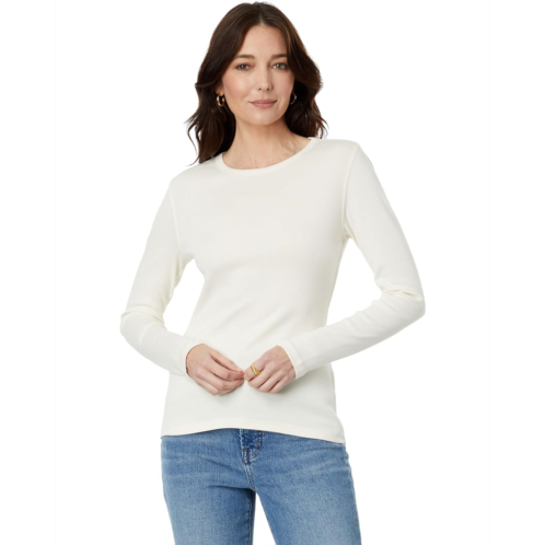 Womens Lilla P 1x1 Rib Long Sleeve Crew Neck Tee