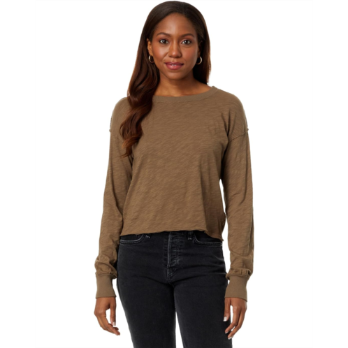 Bobi Los Angeles Long Sleeve Cropped Boxy Top