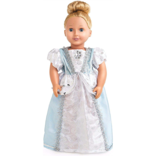 Little Adventures Cinderella Princess Doll Dress - Doll Not Included - Machine Washable Child Pretend Play and Party Doll Clothes with No Glitter