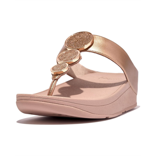 Womens FitFlop Halo Bead-Circle Metallic Toe-Post Sandals