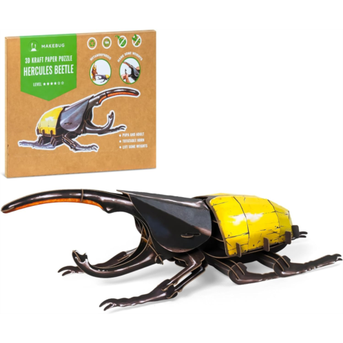 MAKEBUG STEM Projects for Kids Ages 7+, Play, Interaction, and Early Development - Preschool Toys Perfect for Boys and Girls on Birthdays and Valentines Day(Hercules Bettle)