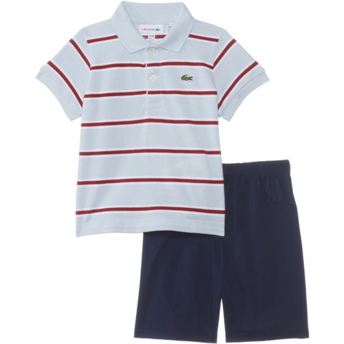 Lacoste Kids Short Sleeve Polo with Shorts Giftset (Toddler)