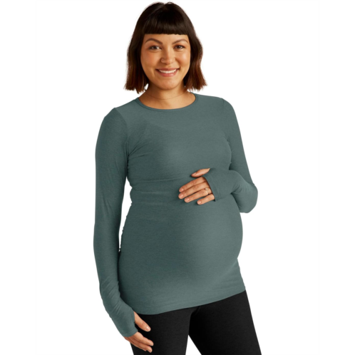 Womens Beyond Yoga Featherweight Count On Me Maternity Crew Pullover