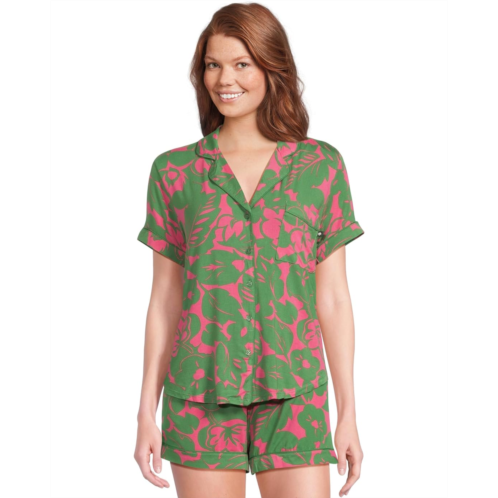 Womens Kate Spade New York Short Sleeve Shorty PJ Set