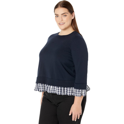 Womens Draper James Plus Size Wool and Cotton Combo Sweater