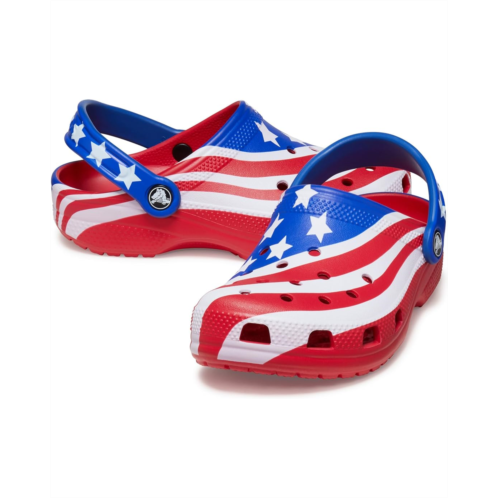 Crocs Kids Classic American Flag Clogs (Toddler)