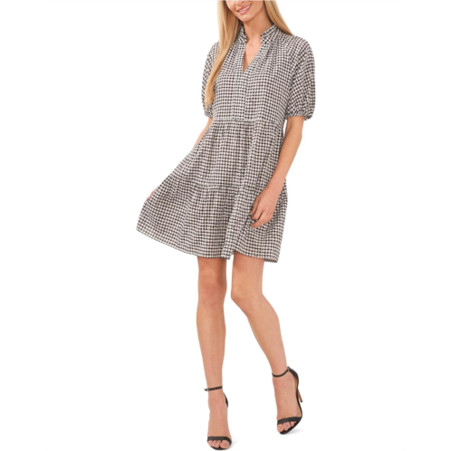 Womens CeCe V-Neck Babydoll Tiered Dress