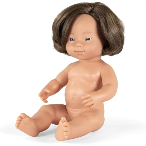 Miniland Educational Anatomically Correct 15 Baby Doll, Down Syndrome Caucasian Girl