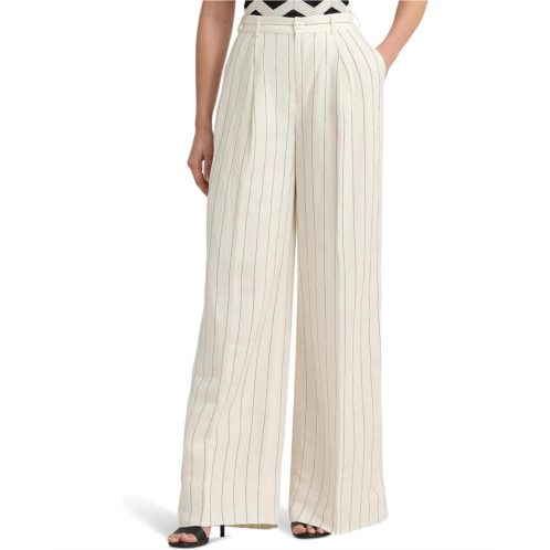 POLO RALPH LAUREN Striped Linen-Blend Wide-Leg Pants