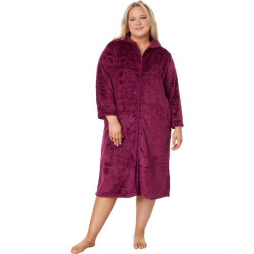 Karen Neuburger Plus Size Long Sleeve 47 Shawl Collar Zip Robe