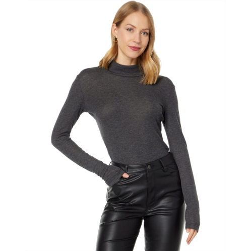 Womens MONROW Sheer Turtleneck