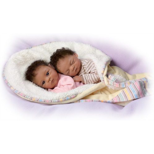 The Ashton - Drake Galleries Waltraud Hanl Jada and Jayden Lifelike Twin Baby Doll Set