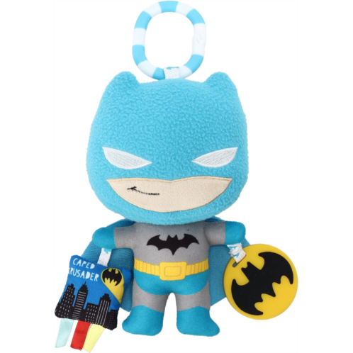 Kids Preferred DC Comics The Batman Multi Sensory Activity Toy with Teethers, Crinkle Textures, and Clip for On The Go Fun for Infant and Baby Boys and Girls, Medium
