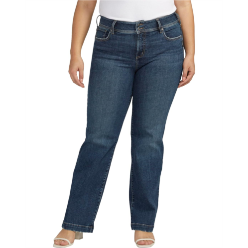 Silver Jeans Co. Womens Silver Jeans Co Plus Size Suki Mid-Rise Trousers Leg Jeans W93910EAE337