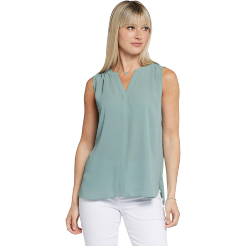 Womens NYDJ Sleeveless Pintuck Blouse