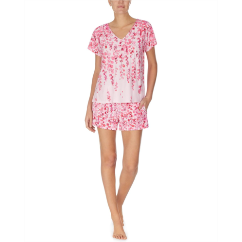 Donna Karan Short Sleeve Boxer Pajama Set