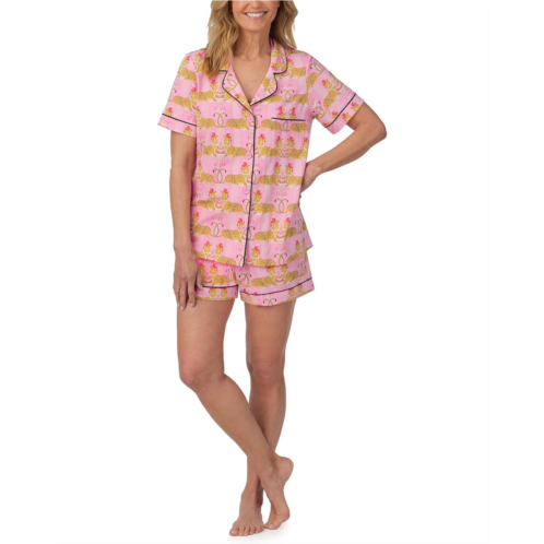 Womens Bedhead PJs Cotton Knit Short Sleeve Short PJ Set