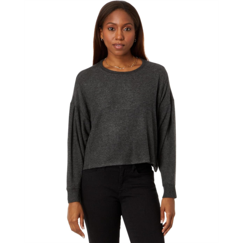 Womens Lucky Brand Cloud Jersey Exposed Seam Top