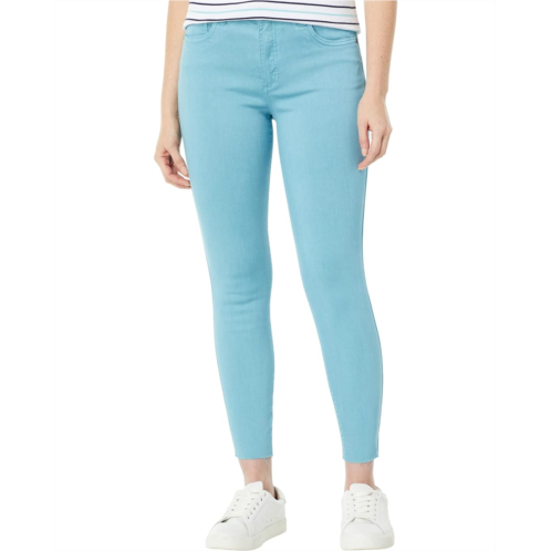 KUT from the Kloth Connie High-Rise Fab AB Ankle Skinny-Raw Hem in Sky Blue