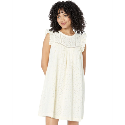 Madewell Eyelet Ruffle-Sleeve Mini Dress