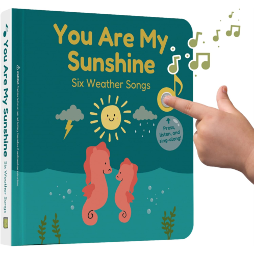 Calis Books You are My Sunshine Nursery Rhymes - Interactive Sound Books for 1 Year Old, Perfect Musical Toys & Musical Books for Toddlers 1-3, Safe & Durable Book for 2 Year Old