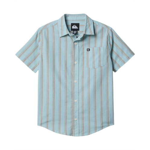 Mens Quiksilver Kids Oxford Stripe Classics Short Sleeve (big Kids)