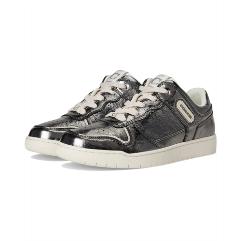 Womens COACH C201 Crinkle Metallic Sneaker