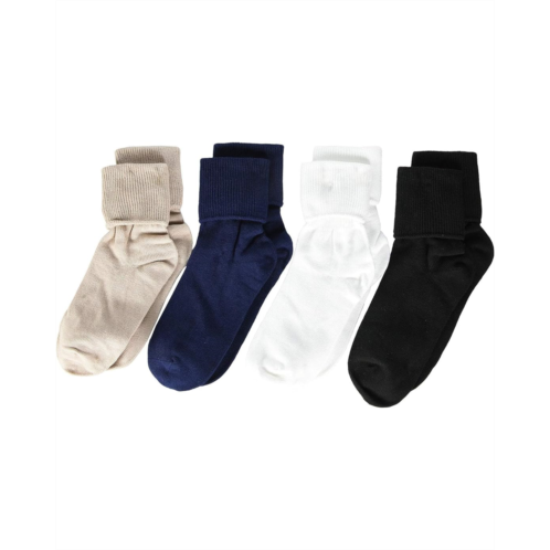 Jefferies Socks Seamless Turn Cuff Multi 4-Pack (Infant/Toddler/Little Kid/Big Kid/Adult)