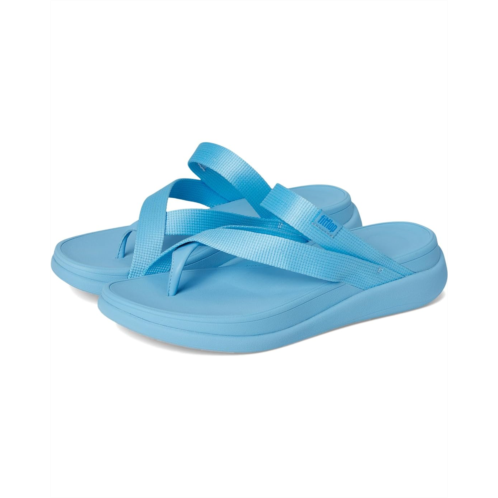 Womens FitFlop F-Mode Go Webbing Flatform Sling Toe-Post Sandals