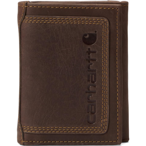 Carhartt Leather Triple-Stitched Trifold Wallet