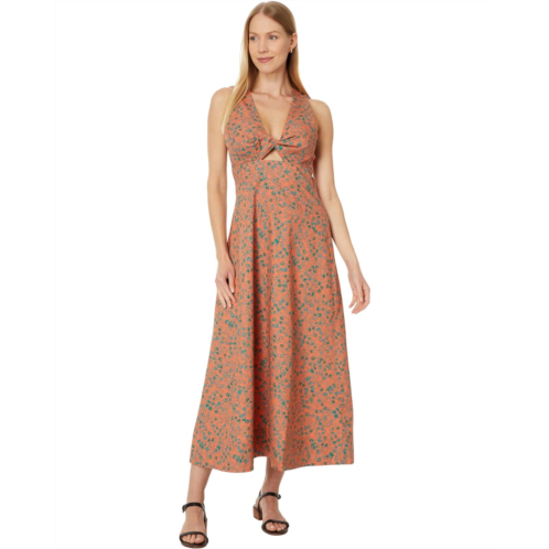 Womens Madewell Twist-Front Midi Dress in Floral