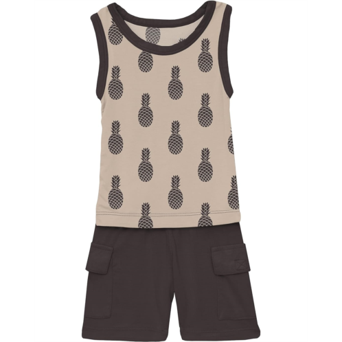 Kickee Pants Kids Tank & Cargo Shorts Outfit Set (Toddler)