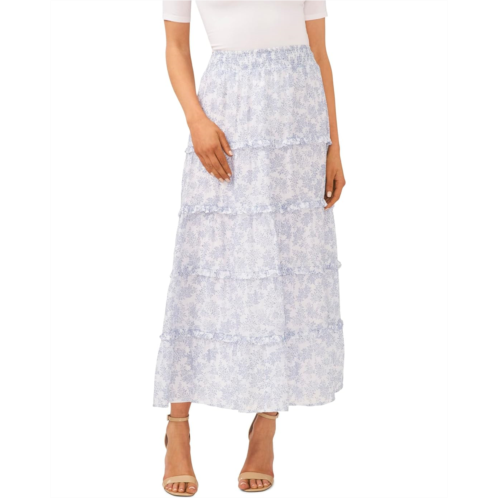 Womens CeCe Smocked Tiered Maxi Skirt