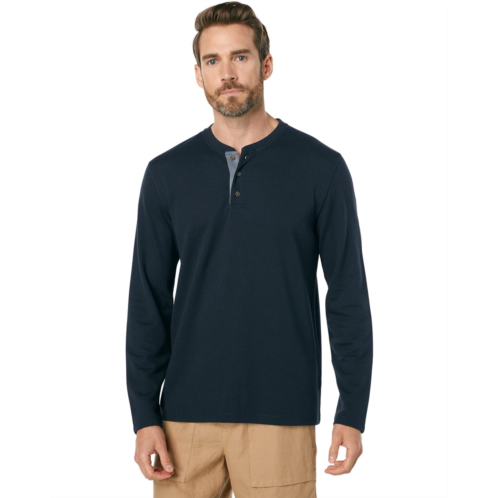 Mens Vince Double Knit Long Sleeve Henley