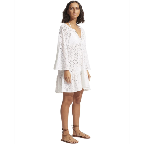 Seafolly Beach Edit Broderie Anglaise Cover-Up