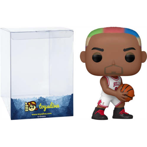 Funko D?e?n?n?i?s Rodman: P?o?p?! Basketball Vinyl Figurine Bundle with 1 Compatible ToysDiva Graphic Protector (103-55216 - B)