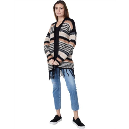 Saltwater Luxe Ember Stripe Open Front Sweater