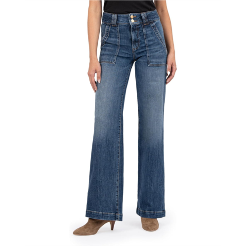 Womens KUT from the Kloth JODI HIGH RISE WIDE LEG -PORKCHOP FRONT POCKETS