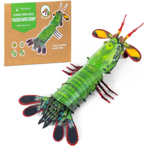 MAKEBUG Educational Toddler Toys Hands-On Learning Experience Inquisitive Minds, Preschool Puzzle for Birthday, Christmas, Holidays(Peacock Mantis Shrimp, Ages 7 and Up)