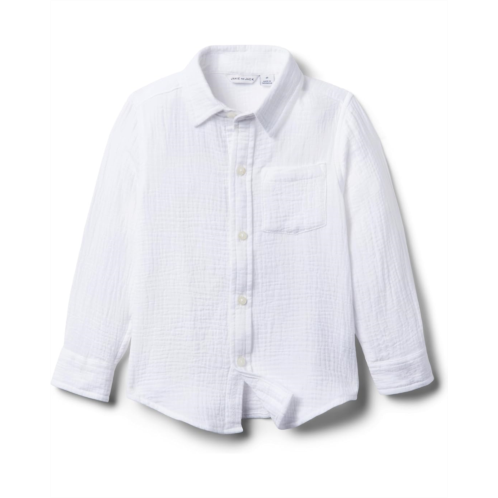 Janie and Jack Gauze Roll-Up Shirt (toddler/Little Kid/Big Kid)
