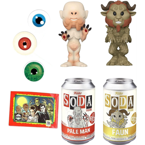 Funko Scary Creature Hell Figure Pop! Horror Movies Bundled with Pans Labyrinth Vinyl Soda Fauno & Pale Man + Monster Cards & Creepy Eye Stickers 3 Items