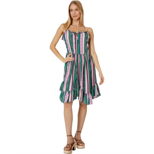 Womens Wrangler Sleeveless Strap Tie Front Dress