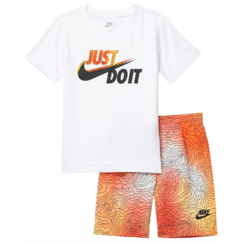 Nike Kids Sportswear T-Shirt and Printed French Terry Shorts Set (Toddler)