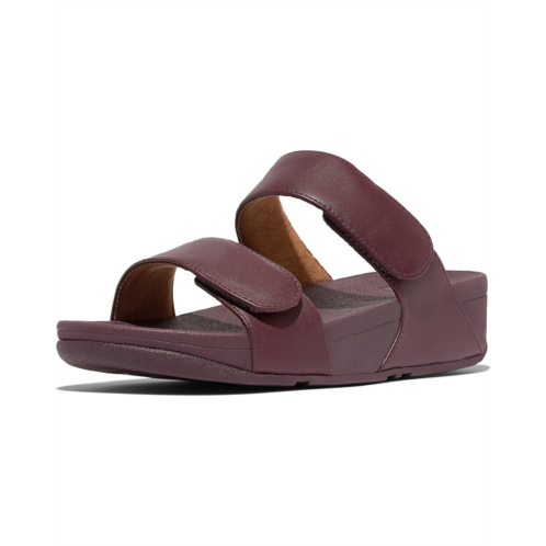 Womens FitFlop Lulu Adjustable Leather Slides