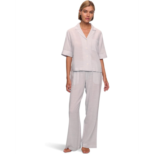 Womens Eberjey Nautico Relaxed Short Sleeve Pant Pajama Set
