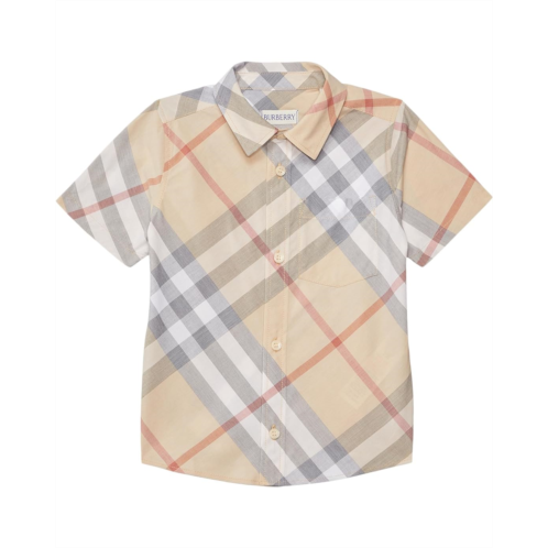 Burberry Kids Owen Check Short Sleeve Button Down Shirt (Little Kid/Big Kid)